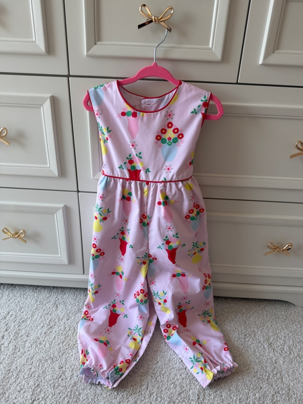 The Beaufort Bonnet Company Pink Floral Kids One-Piece